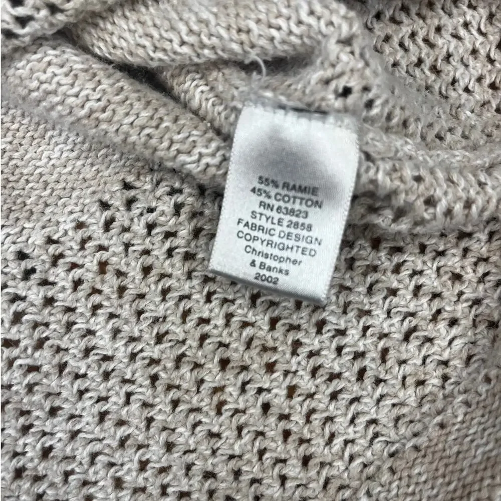 *Vintage* CHRISTOPHER & BANKS Hand Embroidered Cat/Kitty Sweater, Size S - Picture 3 of 6